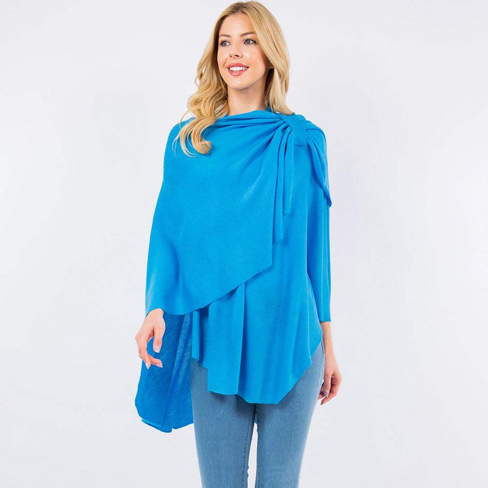 Elegant Solid Drape Wrap Poncho - Madeline Love - Flyclothing LLC
