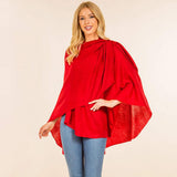 Elegant Solid Drape Wrap Poncho - Madeline Love - Flyclothing LLC