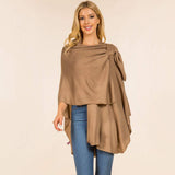 Elegant Solid Drape Wrap Poncho - Madeline Love - Flyclothing LLC