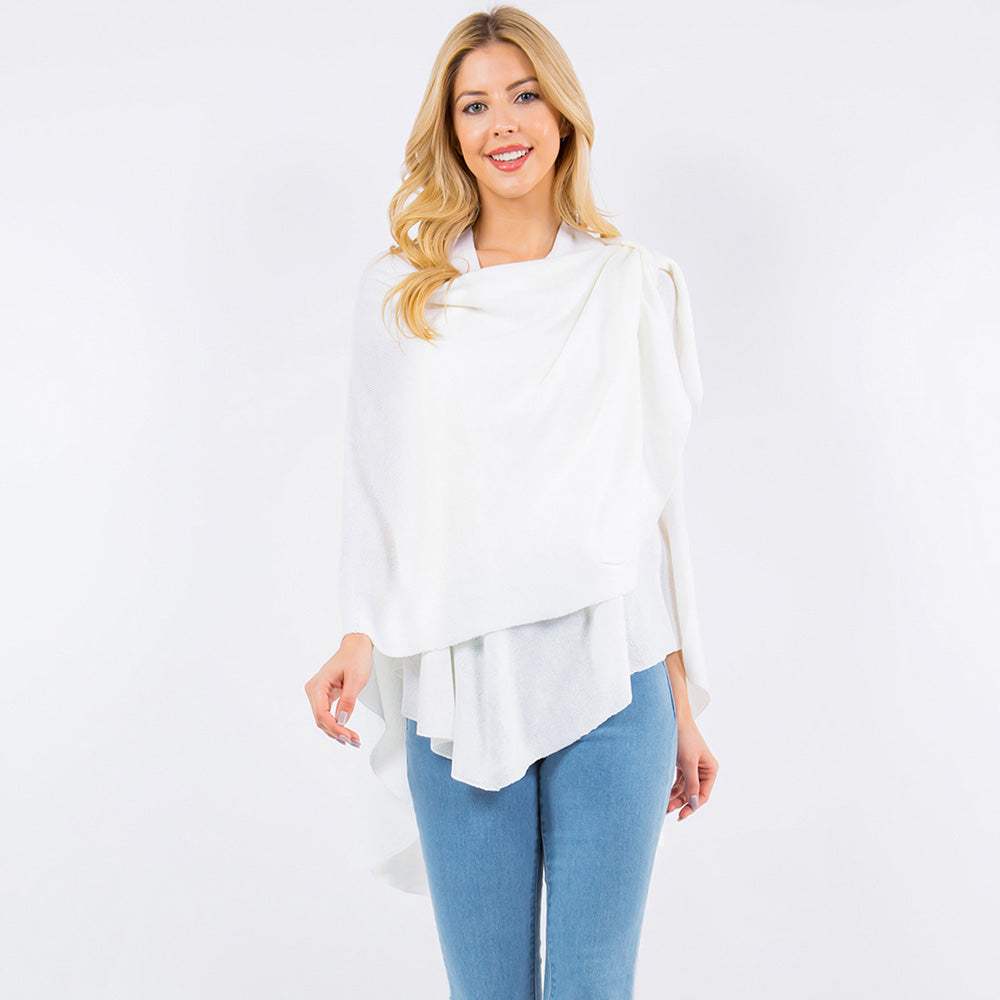 Elegant Solid Drape Wrap Poncho - Madeline Love - Flyclothing LLC