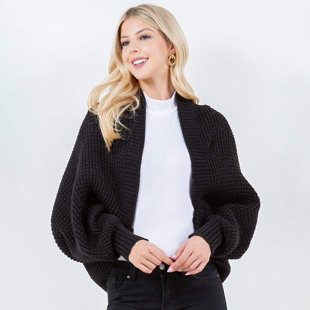Cozy Open Front Knit Shrug - Madeline Love - Flyclothing LLC