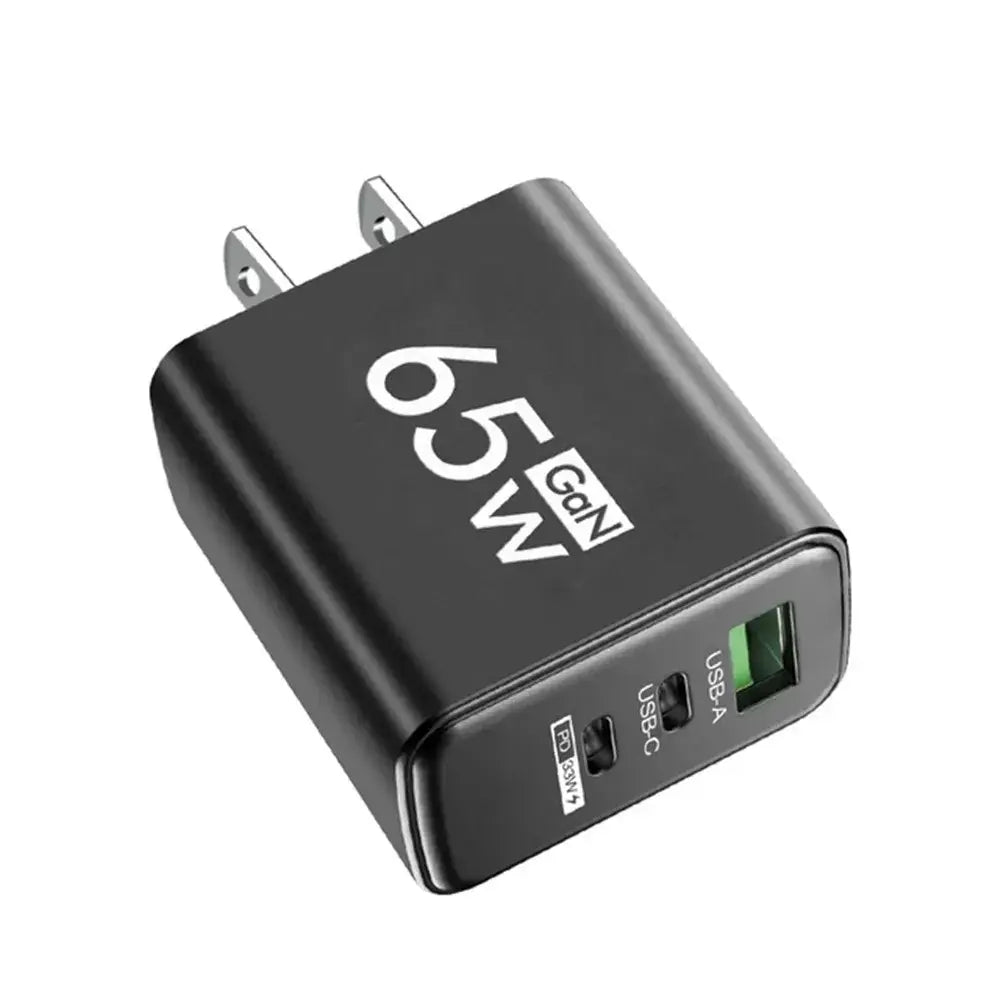 65W GaN USB C Charger Fast Charger QC3.0 Type C PD Mobile Phone Quick Charging Adapter for iPhone Samsung Xiaomi Wall Charger - ZeeBelle.com - Flyclothing LLC