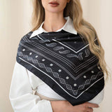 Classic Paisley Pattern Square Scarf Wrap - Madeline Love - Flyclothing LLC
