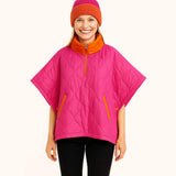 Quilted Short Sleeves Puffer Pullover Poncho - Madeline Love - Flyclothing LLC