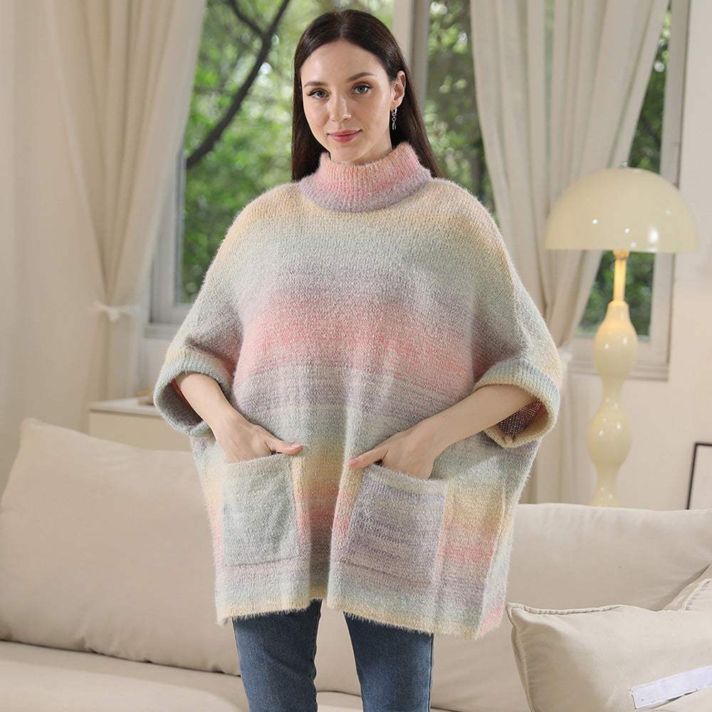 Gradient Colorful Pullover Sweater - Madeline Love - Flyclothing LLC