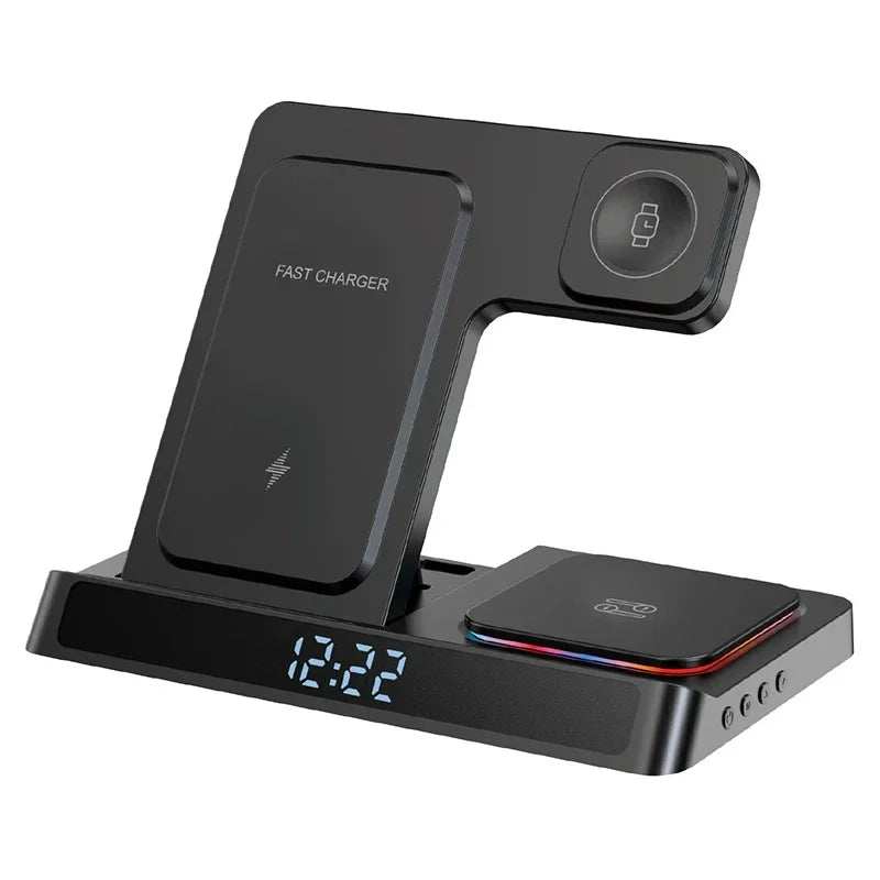 4 in 1 Foldable Wireless Charger Stand For IPhone 15 14 13 12 for Apple Watch 9 8 Airpods Pro iWatch Fast Charging Dock Station - ZeeBelle.com - Flyclothing LLC