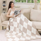 Argyle Reversible Throw Blanket - Madeline Love - Flyclothing LLC