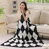Argyle Reversible Throw Blanket - Madeline Love - Flyclothing LLC