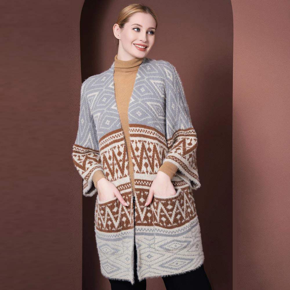 Boho Patterned Poncho - Madeline Love - Flyclothing LLC