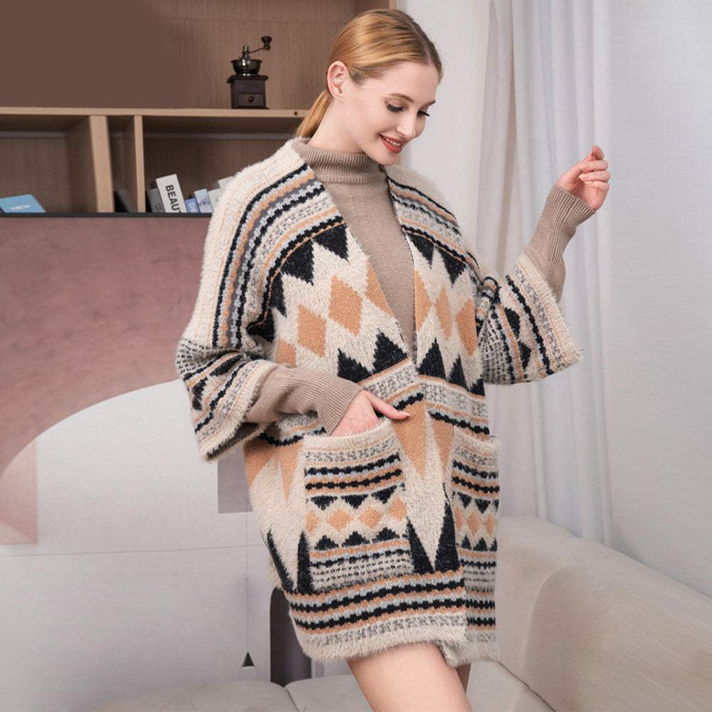 Boho Patterned Poncho - Madeline Love - Flyclothing LLC