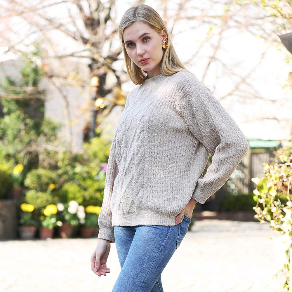 Solid Color Ribbed Sweater - Madeline Love - Flyclothing LLC