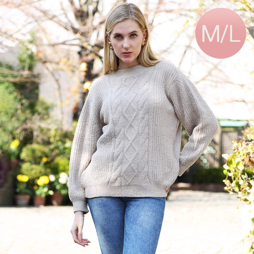 Solid Color Ribbed Sweater - Madeline Love - Flyclothing LLC