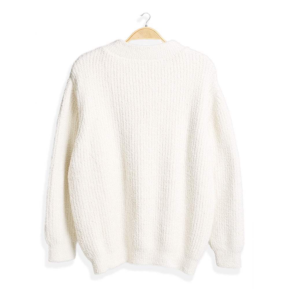 Solid Color Ribbed Sweater - Madeline Love - Flyclothing LLC