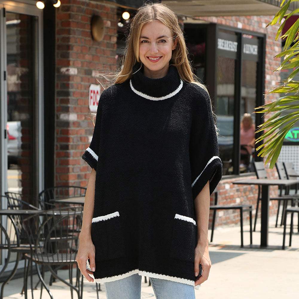 Colored Edge Solid Sleeveless Pocket Sweater - Madeline Love - Flyclothing LLC
