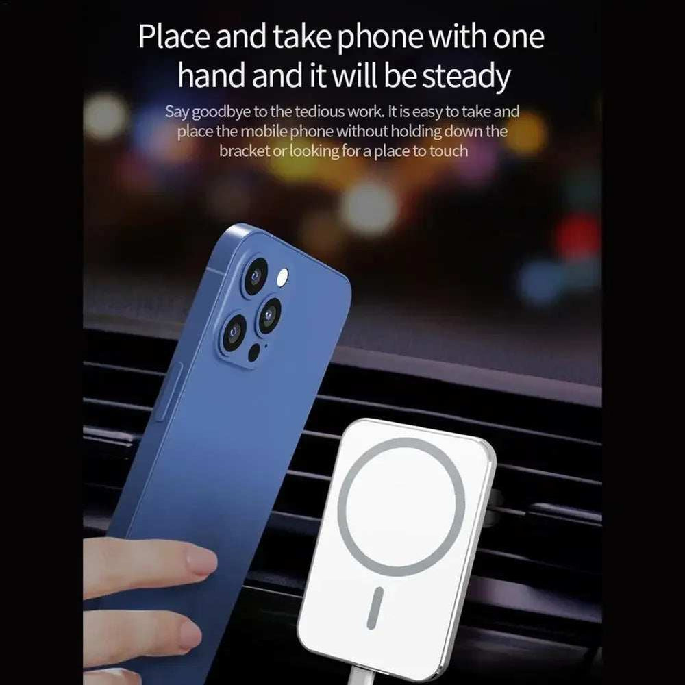 15W Qi Car Charger Type C Mobile Phone Magsafing Wireless Charger Car Mount Magnetic Holder For IPhone12 13 Pro Car Charging - ZeeBelle.com - Flyclothing LLC