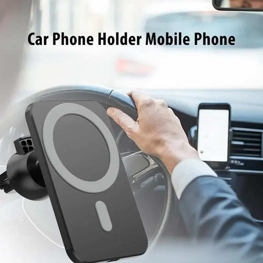 15W Qi Car Charger Type C Mobile Phone Magsafing Wireless Charger Car Mount Magnetic Holder For IPhone12 13 Pro Car Charging - ZeeBelle.com - Flyclothing LLC