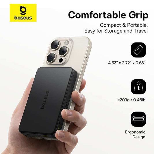 Baseus Magnetic Power Bank 22.5W Type C PowerBank Qi2 15W Wireless Charging External Battery For iPhone 16 15 14 13 Pro Max - ZeeBelle.com - Flyclothing LLC