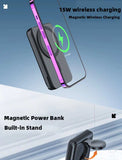 3in1 10000mAh Magnetic Wireless Power Bank Fast Charging Base Stand 5000mAh Portable External Battery for Apple iWatch iPhone 15 - ZeeBelle.com - Flyclothing LLC