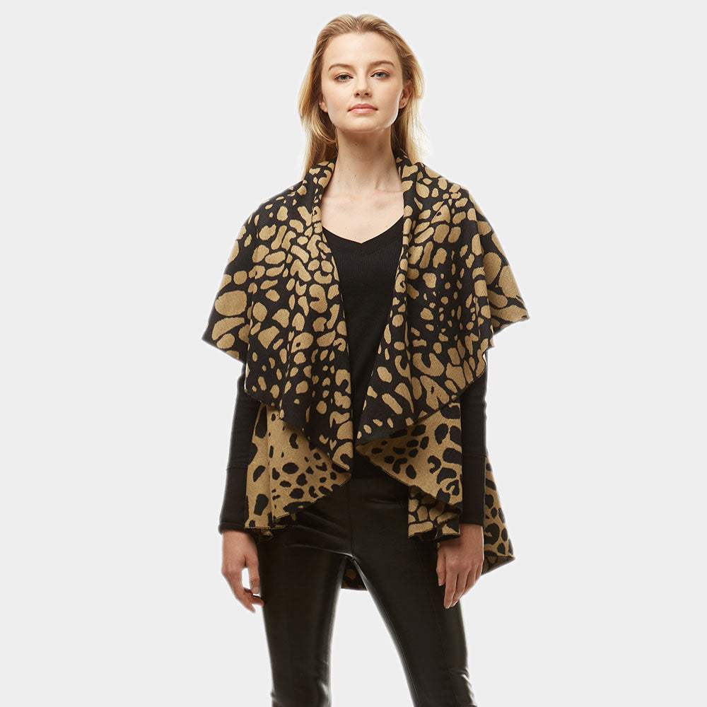 Diameter Animal Print Cape Vest - Madeline Love - Flyclothing LLC