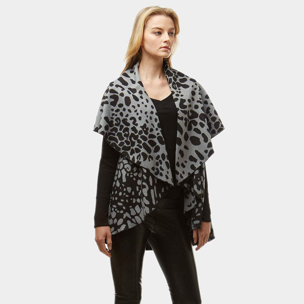 Diameter Animal Print Cape Vest - Madeline Love - Flyclothing LLC