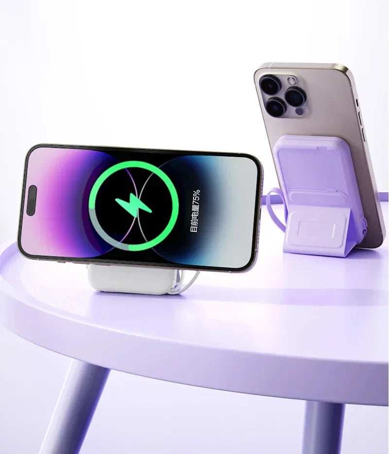50000mah Mobile Power Bank 22.5w Fast Charging For Magsafe Wireless Charging Built-in Cables Portable Power Bank For IPhone - ZeeBelle.com - Flyclothing LLC