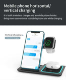 3 In 1 Wireless Charger Foldable LED Light Phone Stand For iPhone 16 15 14 13 12 Apple Watch10-2 AirPods Fast Charging Station - ZeeBelle.com - Flyclothing LLC