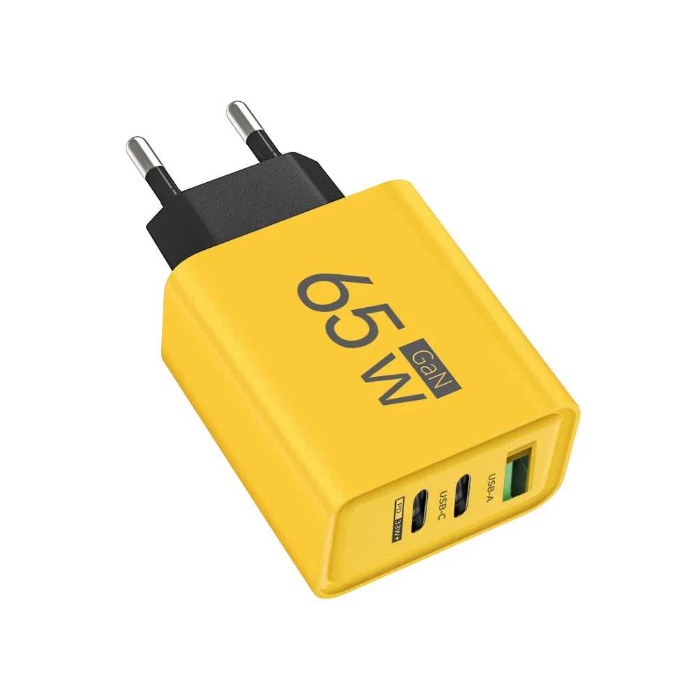65W GaN USB C Charger Fast Charger QC3.0 Type C PD Mobile Phone Quick Charging Adapter for iPhone Samsung Xiaomi Wall Charger - ZeeBelle.com - Flyclothing LLC