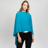 Solid Versatile Asymmetrical Poncho Wrap / Scarf - Madeline Love - Flyclothing LLC