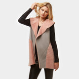 Faux Suede Faux Fur Lining Vest - Madeline Love - Flyclothing LLC