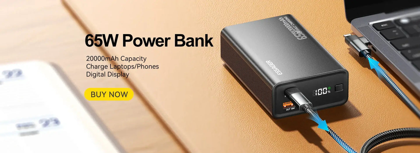 Essager Thin Wireless Power Bank Magnetic 20W 5000mAh Portable Fast Charging External Battery for Magsafe For iPhone 16 15 14 13 - ZeeBelle.com - Flyclothing LLC
