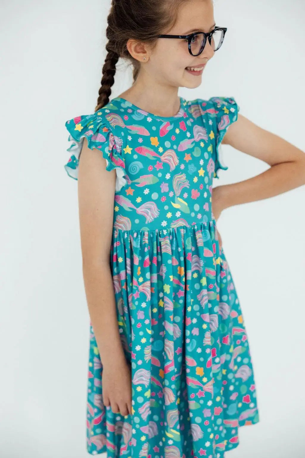 SALE Betta Blooms Flutter Sleeve Twirl Dress - Mila & Rose ® - Flyclothing LLC
