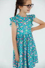 SALE Betta Blooms Flutter Sleeve Twirl Dress - Mila & Rose ® - Flyclothing LLC