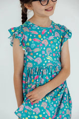 SALE Betta Blooms Flutter Sleeve Twirl Dress - Mila & Rose ® - Flyclothing LLC