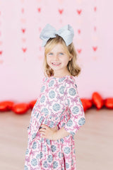 SALE Disco Bows 3/4 Sleeve Pocket Twirl Dress - Mila & Rose ® - Flyclothing LLC