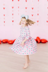 SALE Disco Bows 3/4 Sleeve Pocket Twirl Dress - Mila & Rose ® - Flyclothing LLC