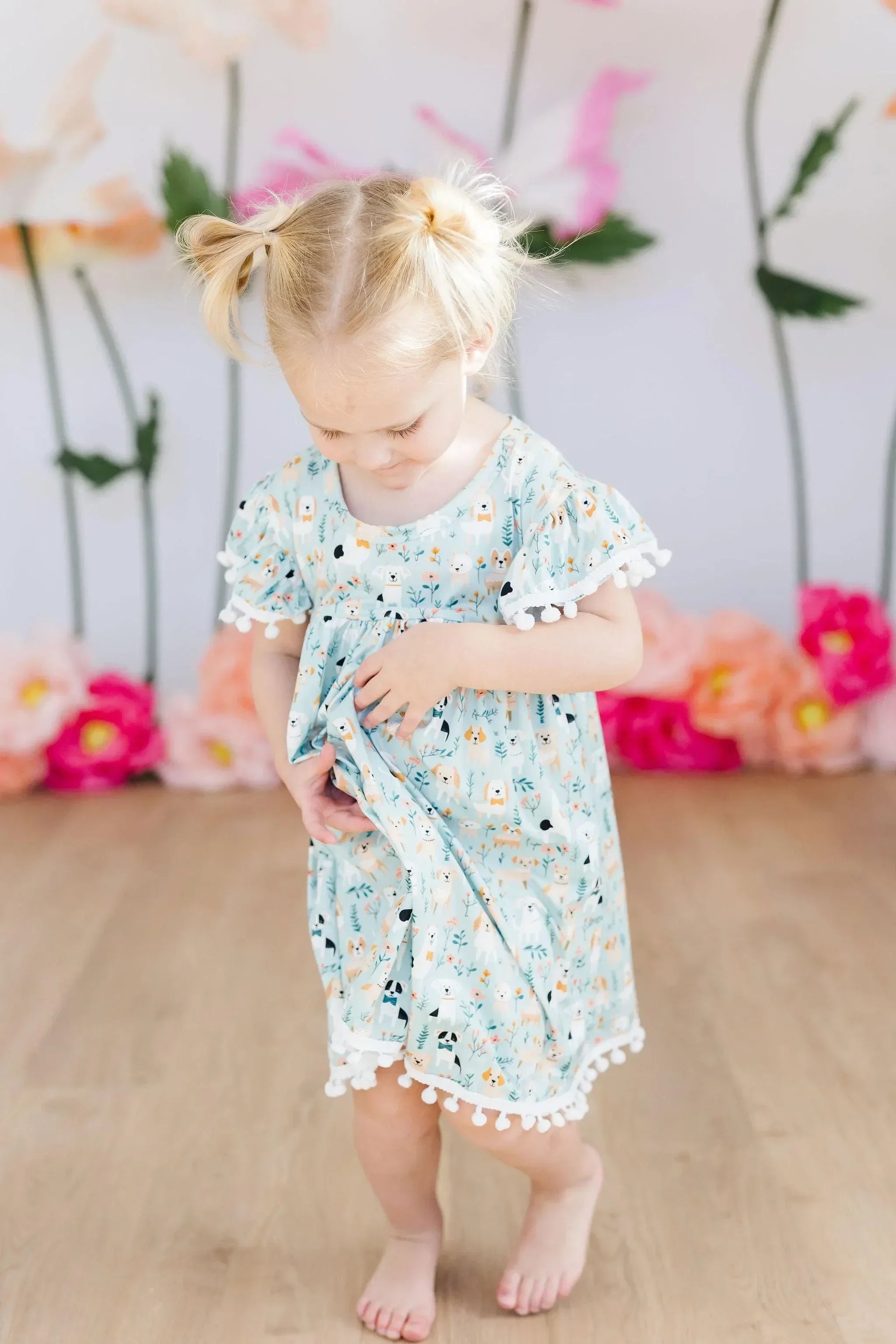 Furry Friends Pom Pom Dress - Mila & Rose ® - Flyclothing LLC