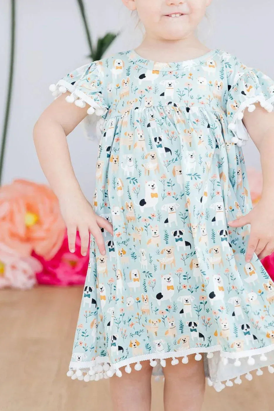 Furry Friends Pom Pom Dress - Mila & Rose ® - Flyclothing LLC