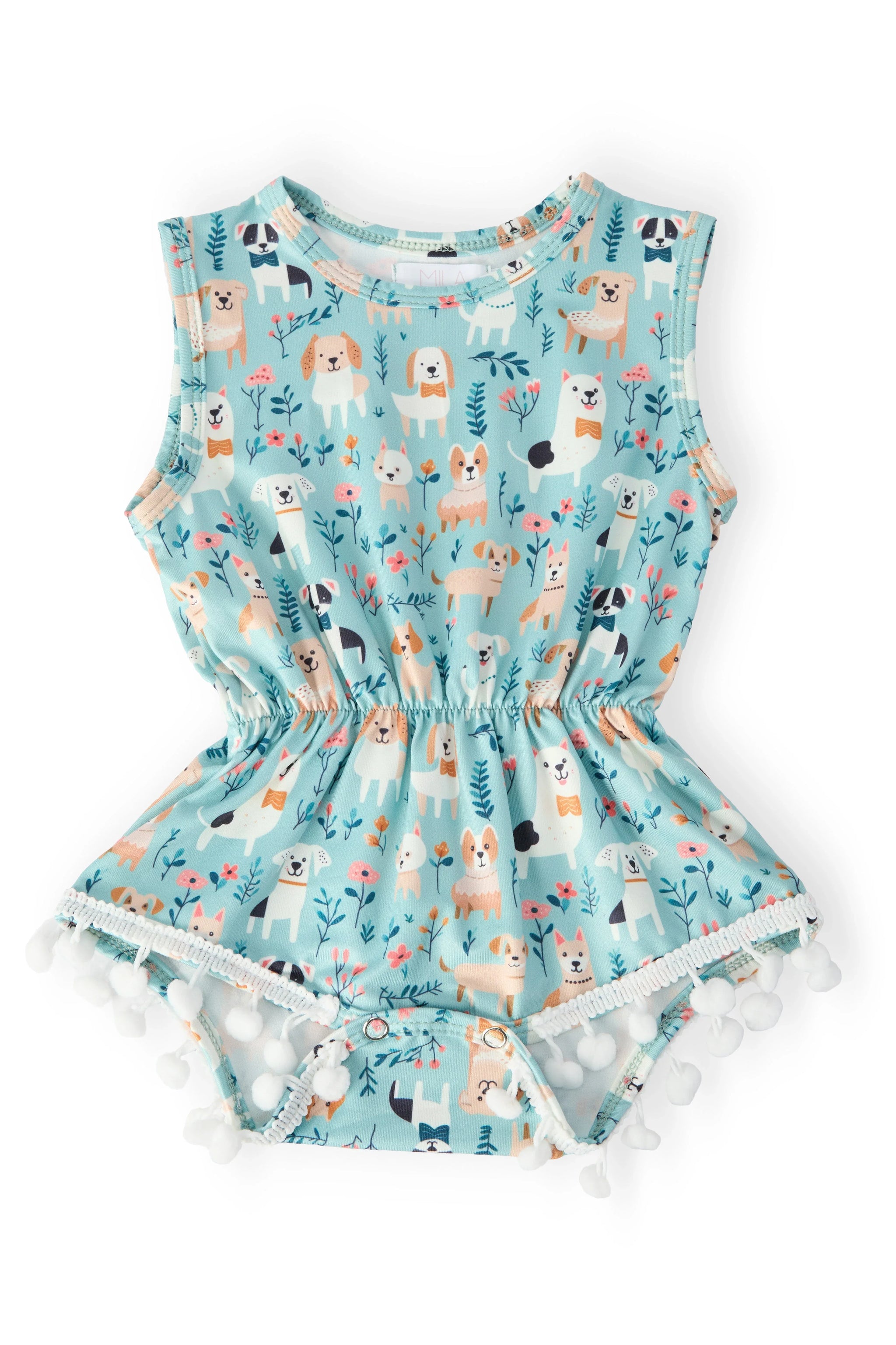 Furry Friends Pom Pom Romper - Mila & Rose ® - Flyclothing LLC