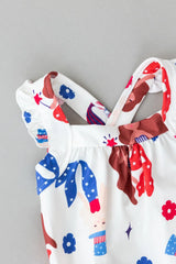 SALE Mer-Made in the USA Ruffle Cross Back Romper - Mila & Rose ® - Flyclothing LLC