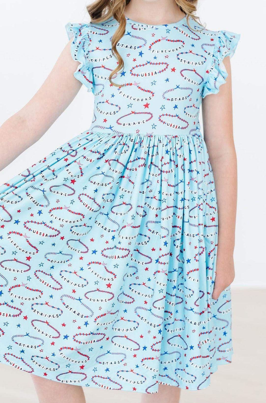 SALE Miss Americana (Mila's Version) Flutter Sleeve Twirl Dress - Mila & Rose ® - Flyclothing LLC