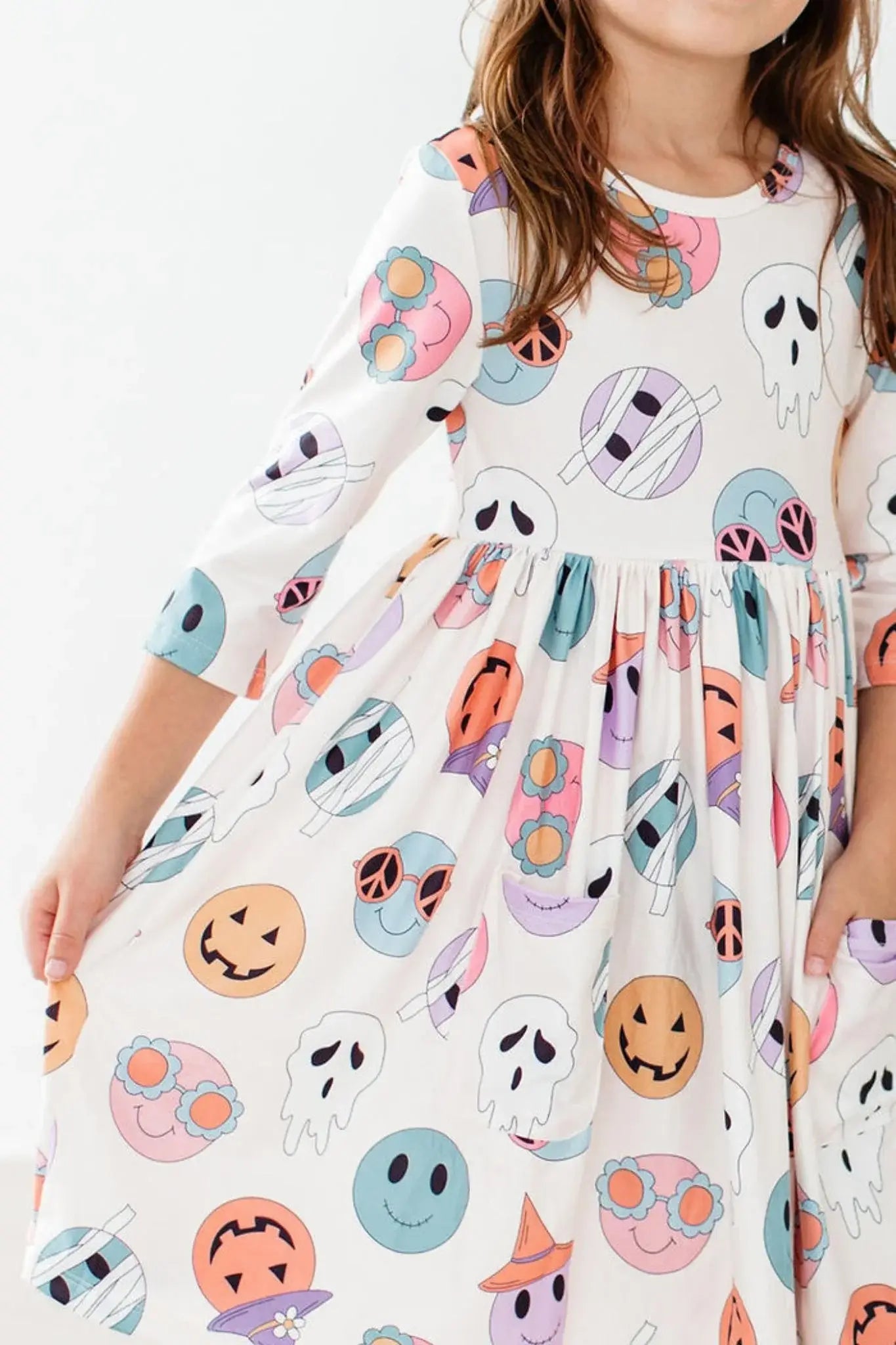SALE Monster Mash 3/4 Sleeve Pocket Twirl Dress - Mila & Rose ® - Flyclothing LLC