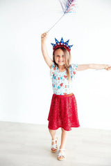 SALE Proudly Patriotic S/S Flutter Sleeve Leotard - Mila & Rose ® - Flyclothing LLC