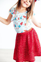 SALE Proudly Patriotic S/S Flutter Sleeve Leotard - Mila & Rose ® - Flyclothing LLC