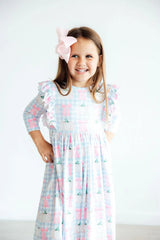 SALE Pumpkin Picnic 3/4 Sleeve Ruffle Twirl Dress - Mila & Rose ® - Flyclothing LLC