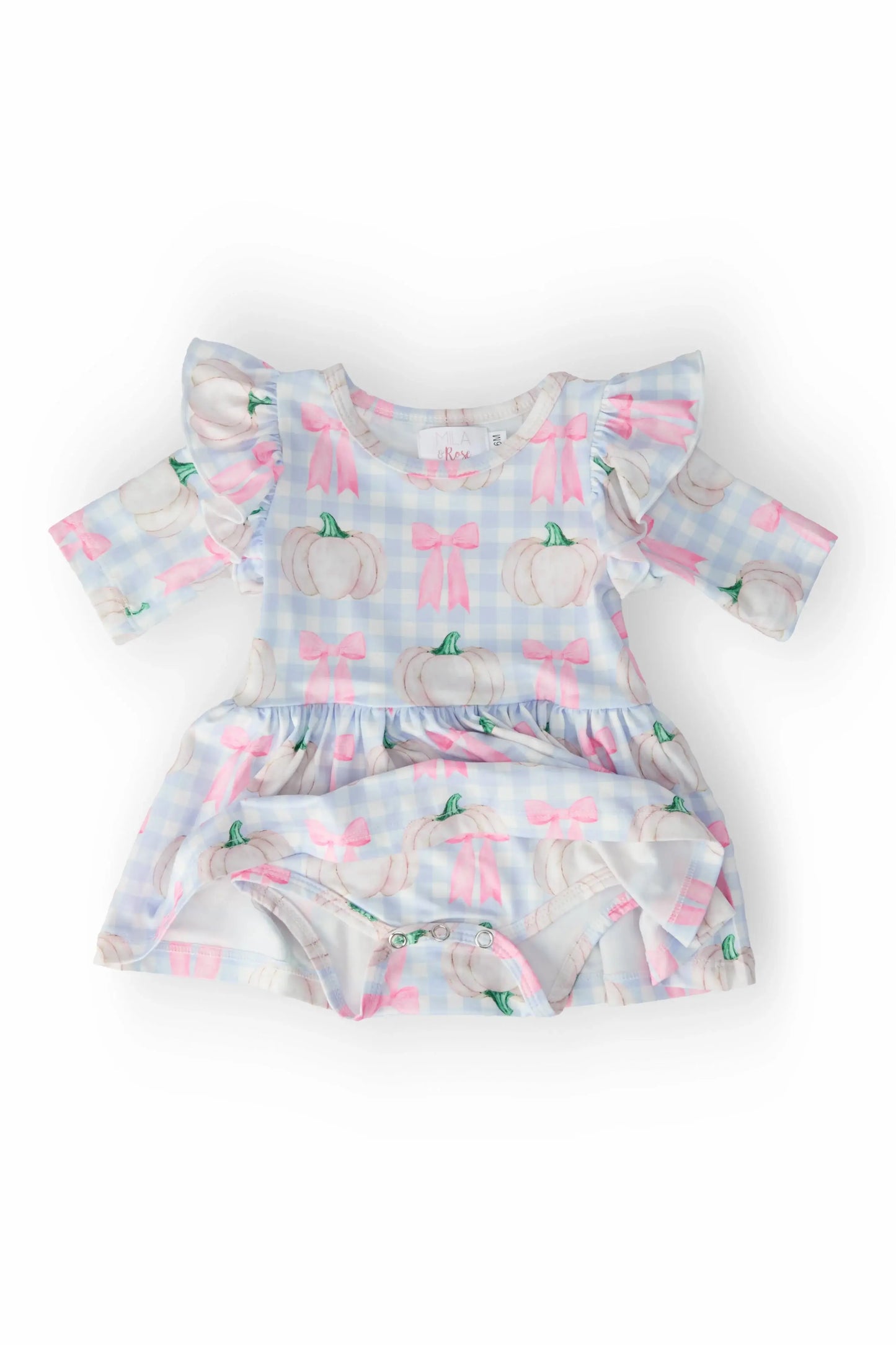 SALE Pumpkin Picnic Twirl Flutter Bodysuit - Mila & Rose ® - Flyclothing LLC
