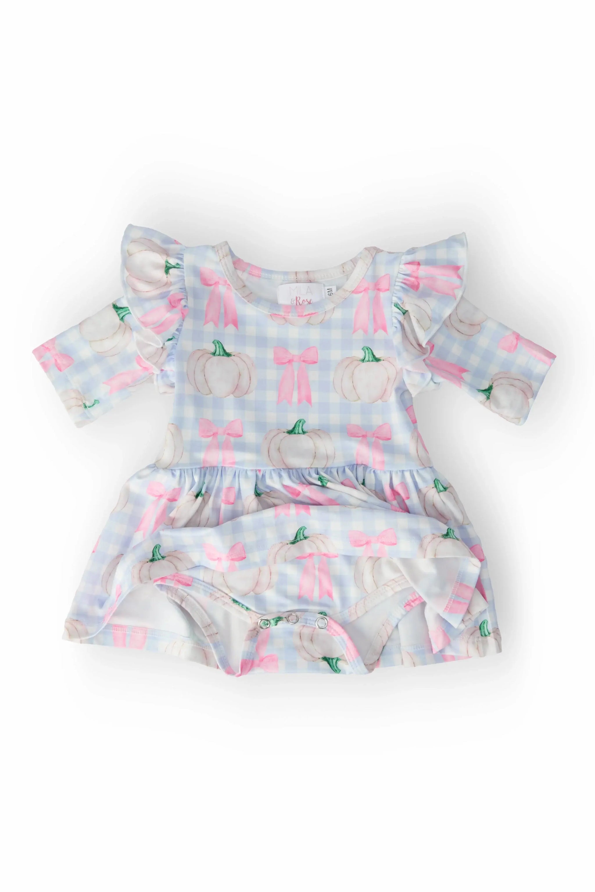 SALE Pumpkin Picnic Twirl Flutter Bodysuit - Mila & Rose ® - Flyclothing LLC