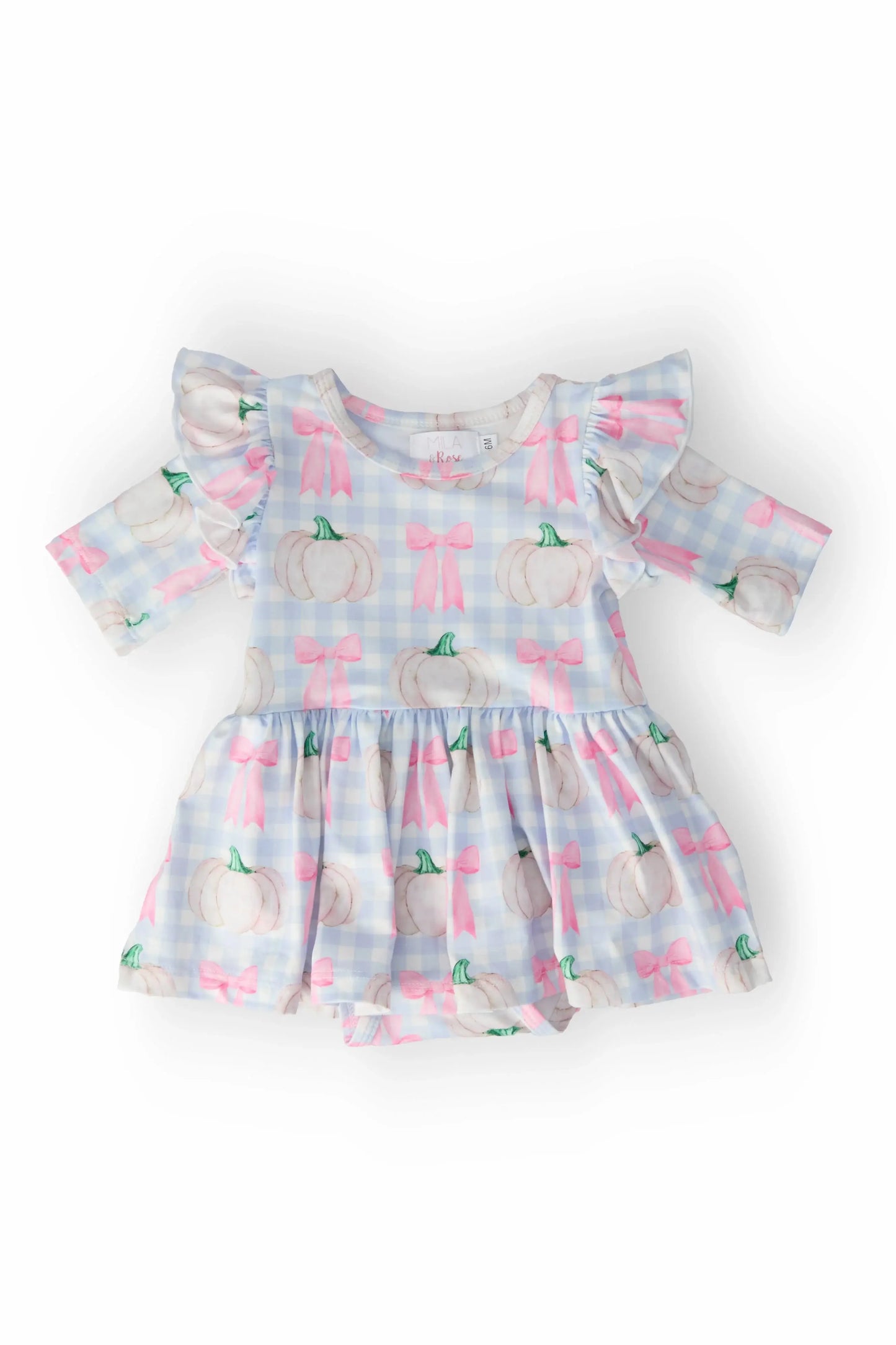 SALE Pumpkin Picnic Twirl Flutter Bodysuit - Mila & Rose ® - Flyclothing LLC