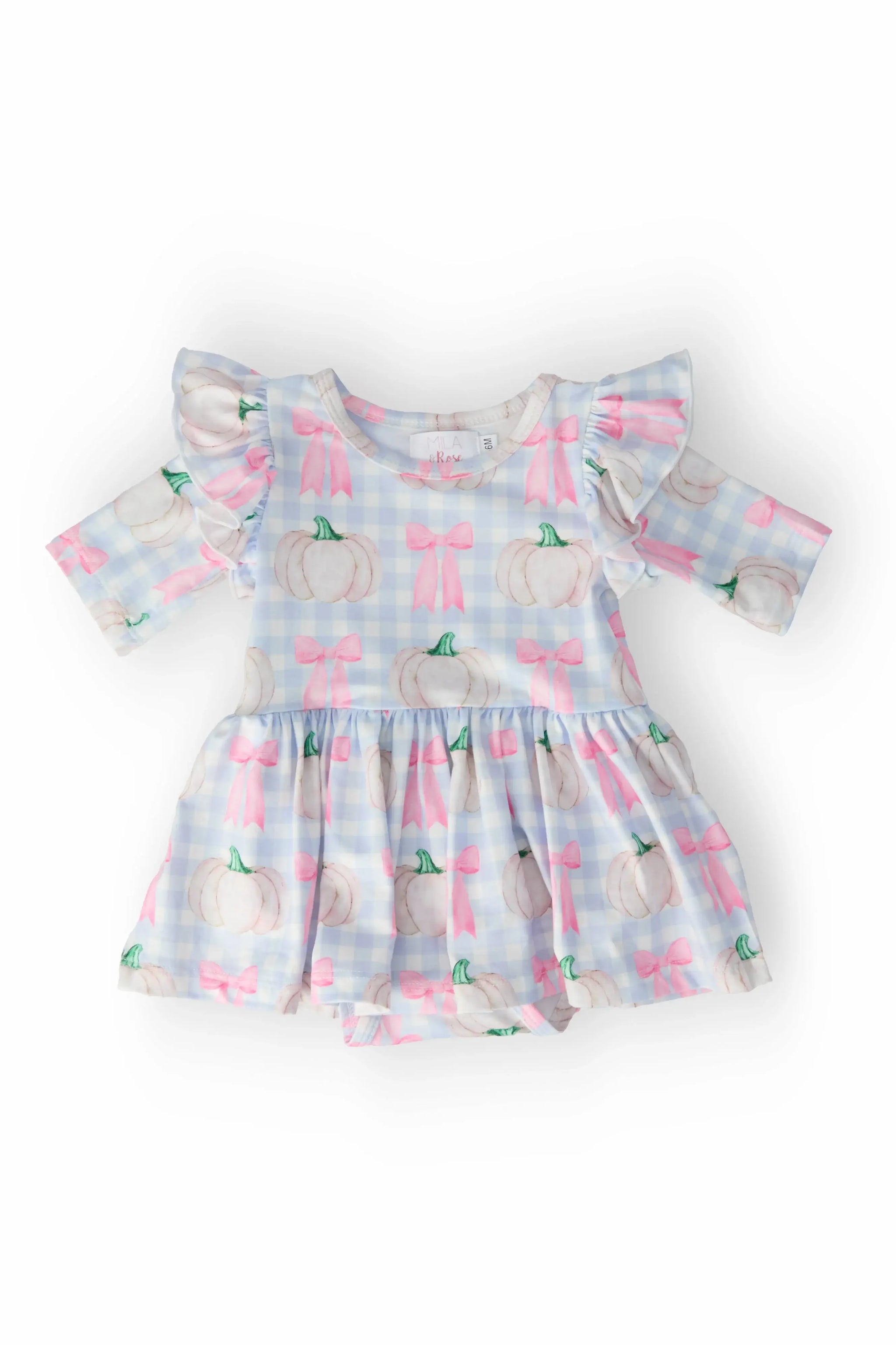 SALE Pumpkin Picnic Twirl Flutter Bodysuit - Mila & Rose ® - Flyclothing LLC
