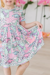SALE Quilted Dinos S/S Pocket Twirl Dress - Mila & Rose ® - Flyclothing LLC