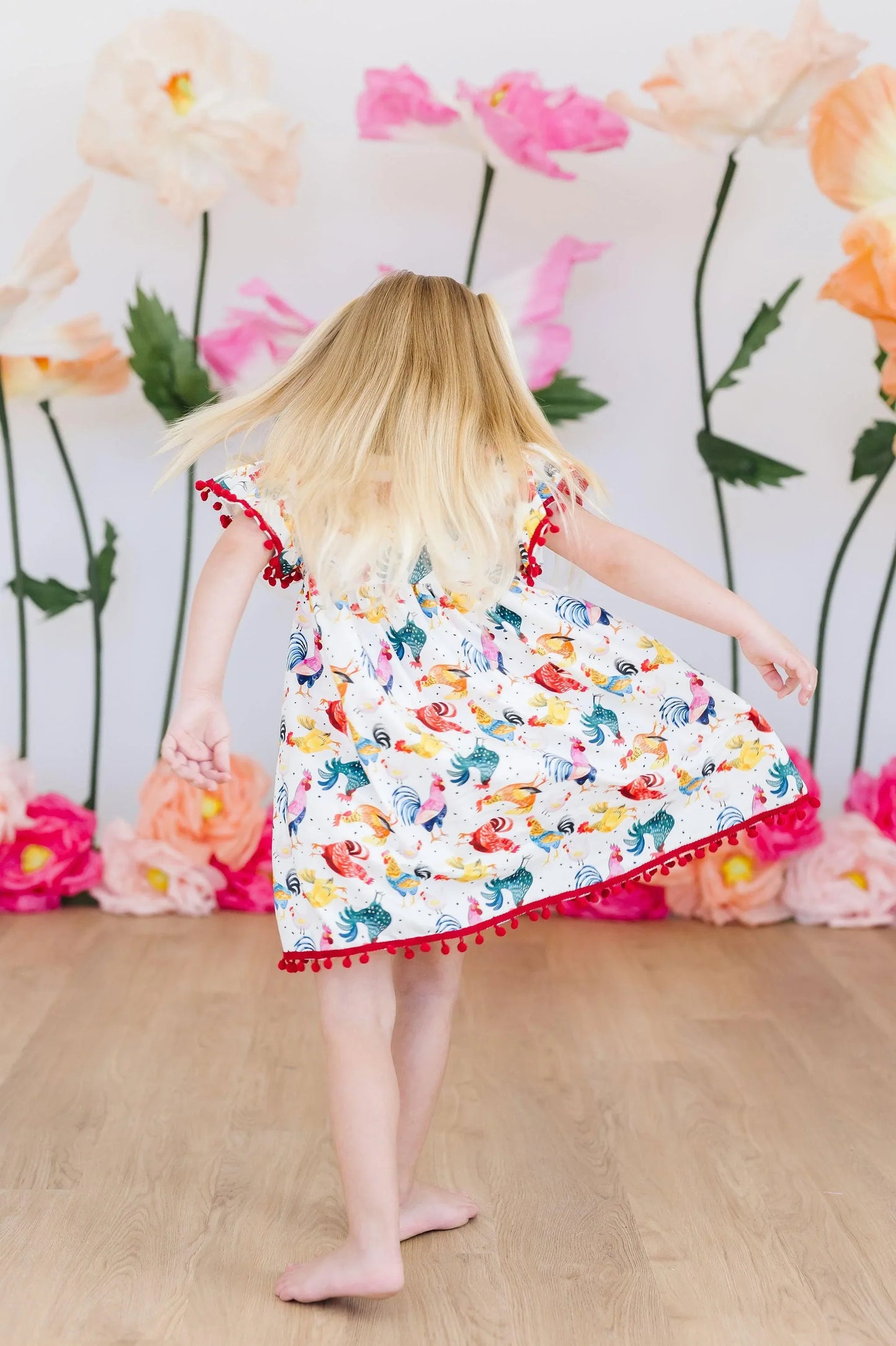 Rooster Pom Pom Dress - Mila & Rose ® - Flyclothing LLC